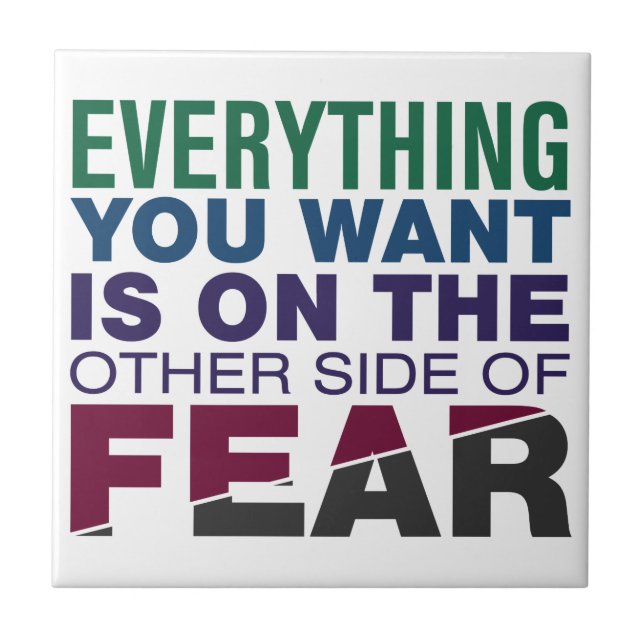 The Other Side of Fear Ceramic Tile (Front)