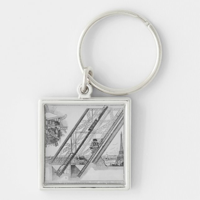 The Otis Elevator in the Eiffel Tower Key Ring (Front)