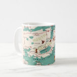 The Outer Banks Illustrated Map Mug<br><div class="desc">A fun vintage postcard map of the Outer Banks of North Carolina repurposed on a mug. We've set it up so you can customise the part of the postcard map you want to see on your mug.  It's easy to reposition!</div>