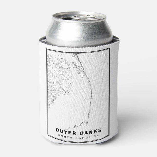 The Outer Banks Map Can Cooler (Can Front)