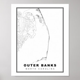 The Outer Banks Map Poster