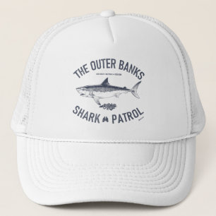The Outer Banks Shark Patrol OBX Navy Blue Vintage Trucker Hat