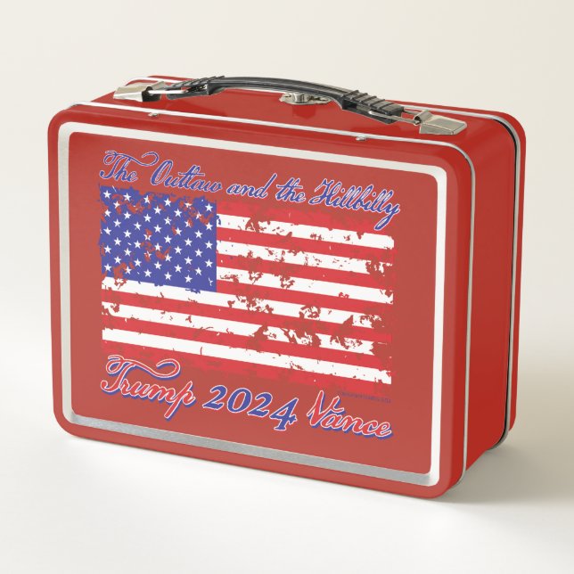 The Outlaw and the Hillbilly Metal Lunch Box (Back)