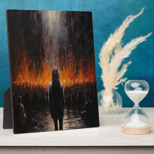 The Outsider: Dramatic Abstract Art Plaque
