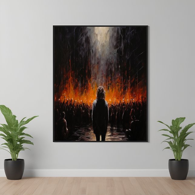 The Outsider: Dramatic Abstract Art Poster (Creator Uploaded)