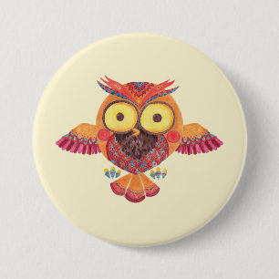 The Outstanding Owl 7.5 Cm Round Badge