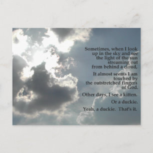 The Outstretched Fingers of God (Postcard) Postcard