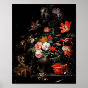 The Overturned Bouquet Abraham Mignon Painting Poster