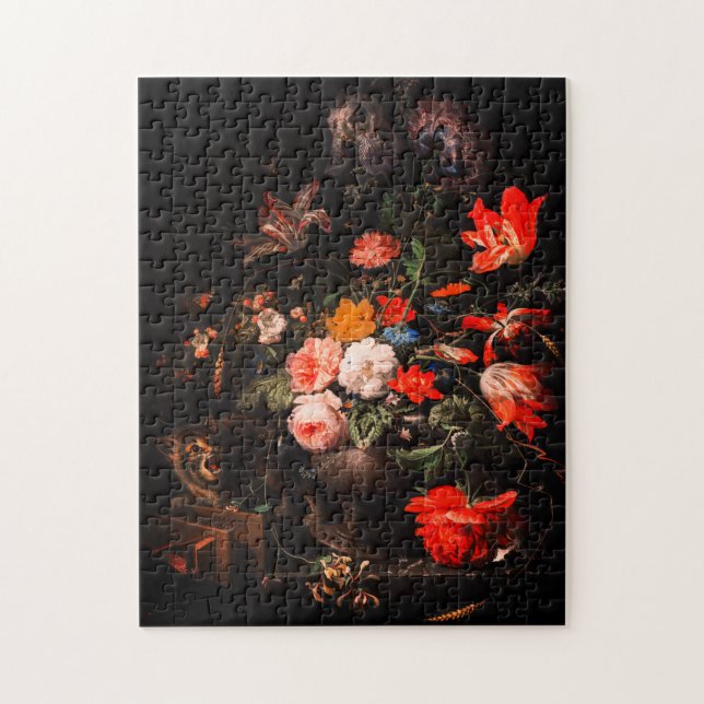 The Overturned Bouquet by Abraham Mignon Jigsaw Puzzle (Vertical)