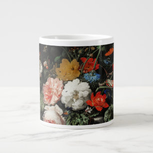 The Overturned Bouquet by Abraham Mignon Large Coffee Mug
