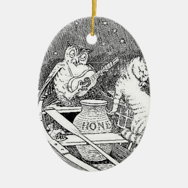 "The Owl and the Pussycat"  Ornament (Front)
