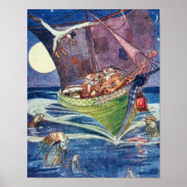 The Owl and the Pussycat William Pogany Fine Art Poster (Front)