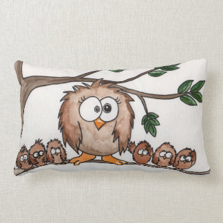 The Owl Family Lumbar Cushion