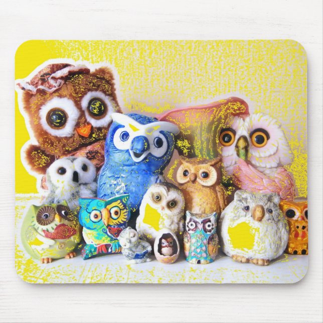 The Owl Family Mouse Pad (Front)
