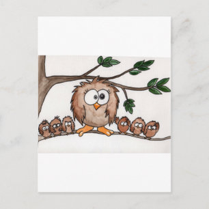 The Owl Family Postcard