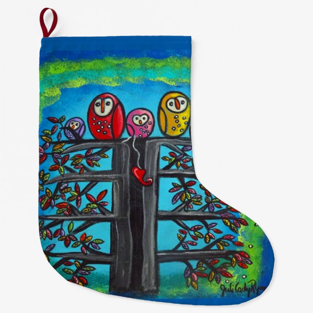 The Owl Family Stocking (Front)