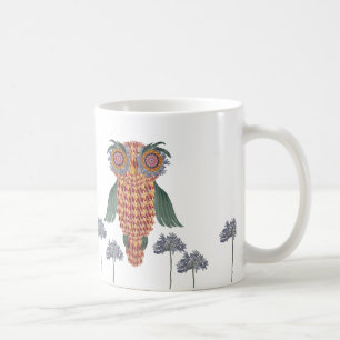 The Owl of wisdom and flowers Coffee Mug