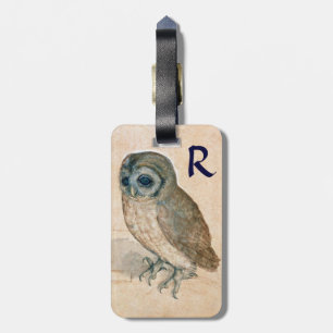 THE OWL Parchment Monogram Luggage Tag