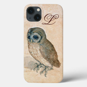 THE OWL , PIink ,Sepia Monogram iPhone 13 Case