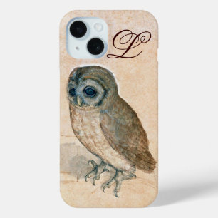 THE OWL , PIink ,Sepia Monogram iPhone 15 Case