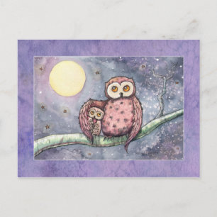 The Owls and the Moon Postcard