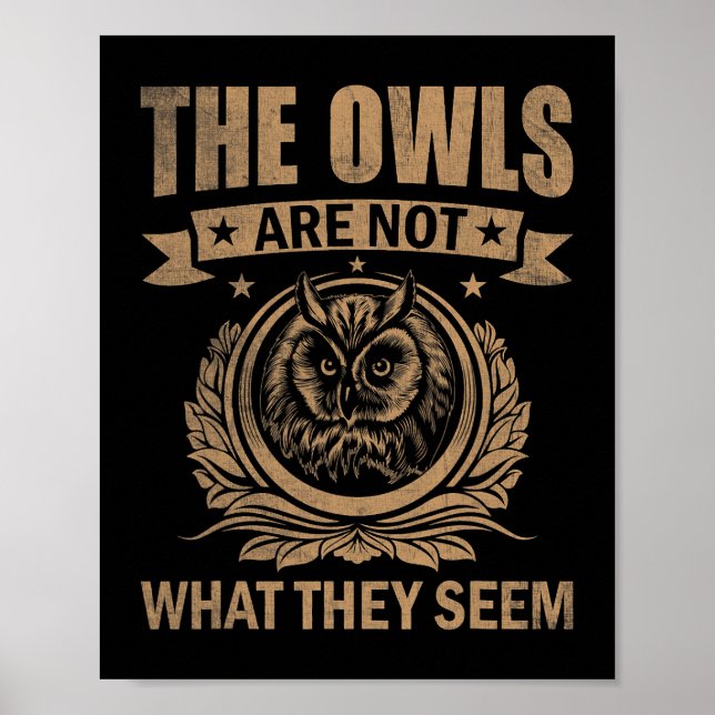 The Owls Are Not What They Seem Funny Owl Outfit O Poster (Front)