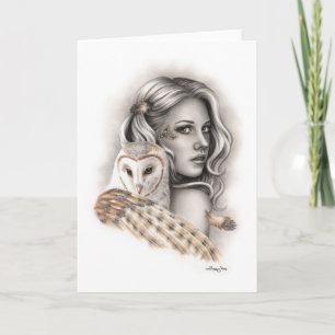 The Owls Girl Greeting Card