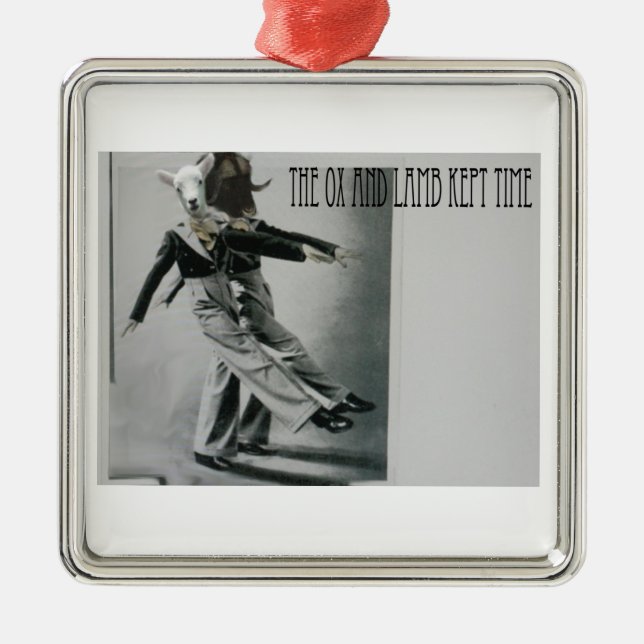The Ox and Lamb Kept Time Metal Tree Decoration (Front)