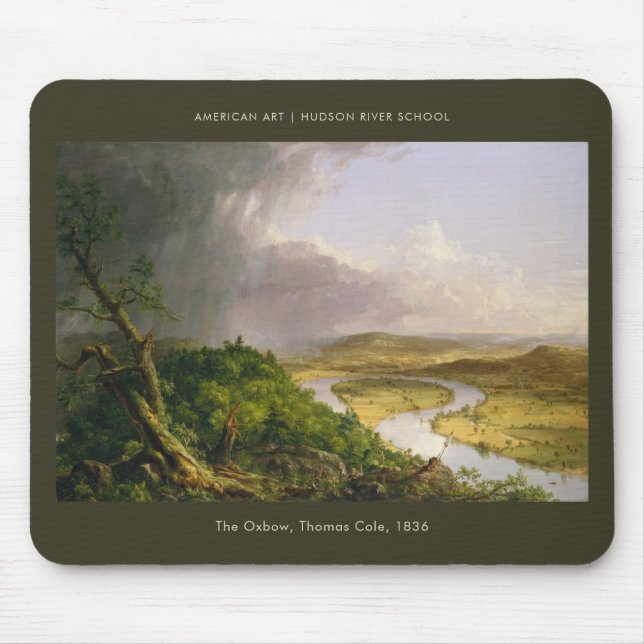 The Oxbow Thomas Cole Fine Art Landscape Painting Mouse Pad (Front)