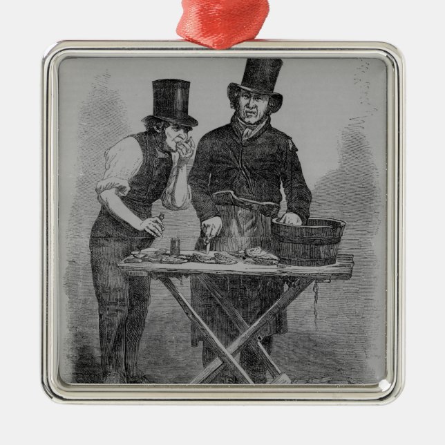 The Oyster Stall Metal Tree Decoration (Front)