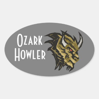 The Ozark Howler Oval Sticker