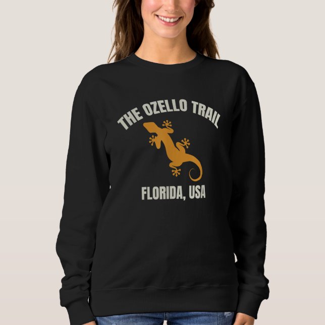 The Ozello Trail Florida USA Gecko Design Sweatshirt (Front)