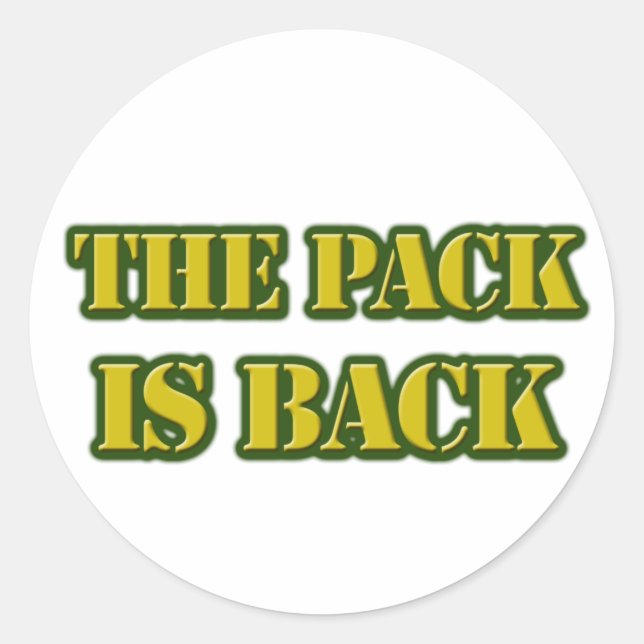 the pack is back classic round sticker (Front)