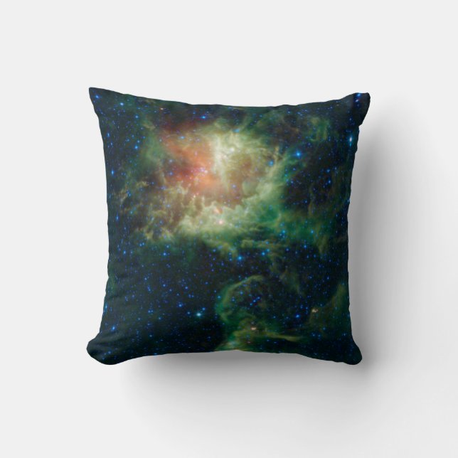 The Pacman/Flaming Star Nebula Pillow (Front)