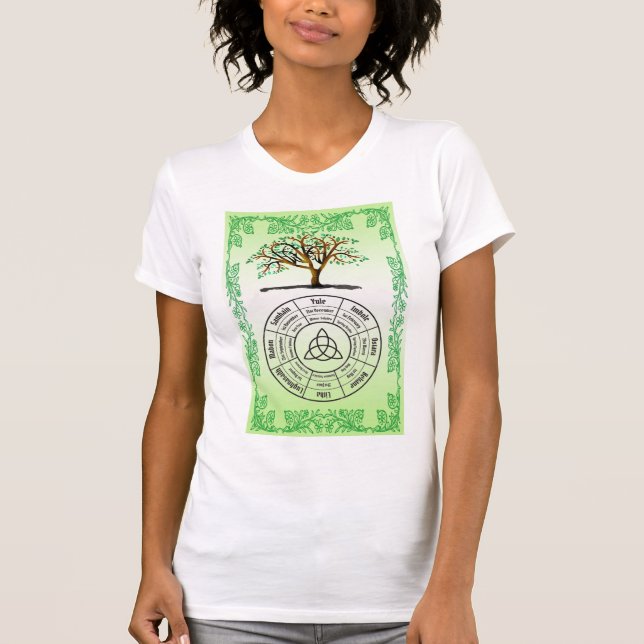 The Pagan Wheel of the Seasons T-Shirt (Front)
