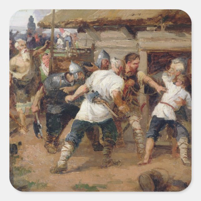 The Pagans killed the first Christians Square Sticker (Front)