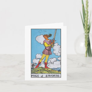 The Page of swords blank card