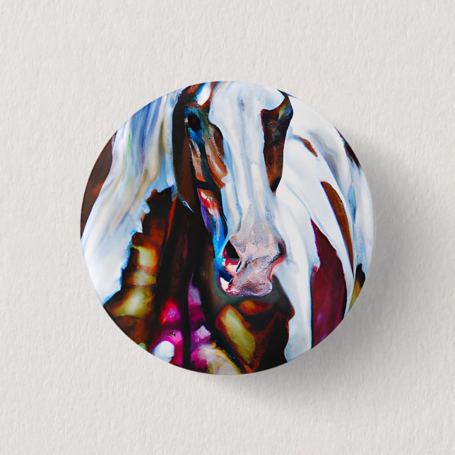 The Paint Horse 3 Cm Round Badge (Front)