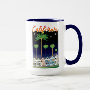 The Painted Ladies at Night San Francisco Mug