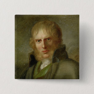 The Painter Caspar David Friedrich 15 Cm Square Badge
