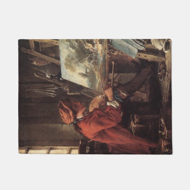 The Painter in His Studio (by François Boucher) Doormat (Front)