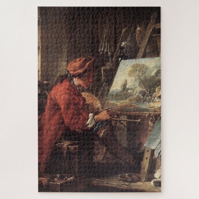 The Painter in His Studio (by François Boucher) Jigsaw Puzzle (Vertical)