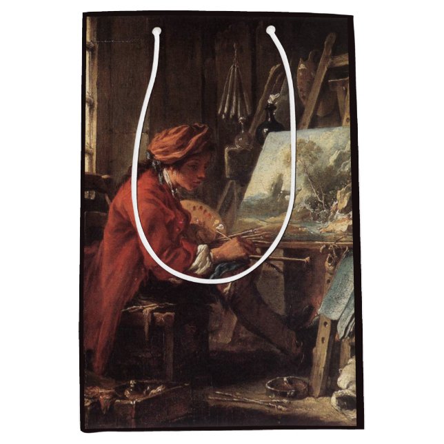 The Painter in His Studio (by François Boucher) Medium Gift Bag (Front)