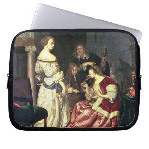 The Painter with his Family, 1675 (oil on panel) Laptop Sleeve