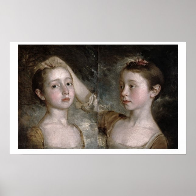 The Painter's Daughters Mary and Margaret, c.1758 Poster (Front)