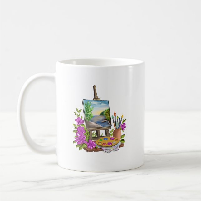 The painter's easel  coffee mug (Left)