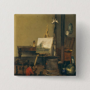 The Painter's Monkey 15 Cm Square Badge