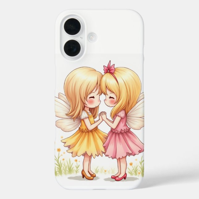 The pair of love fairy iPhone 16 Cases (Back)