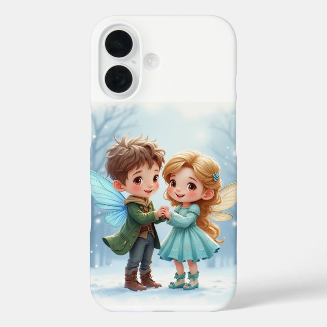 The pair of love fairy iPhone 16 Cases (Back)