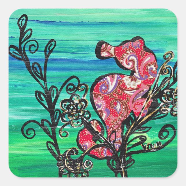 The Paisley Seahorse stickers (Front)